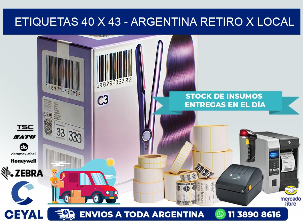 ETIQUETAS 40 x 43 – ARGENTINA RETIRO X LOCAL