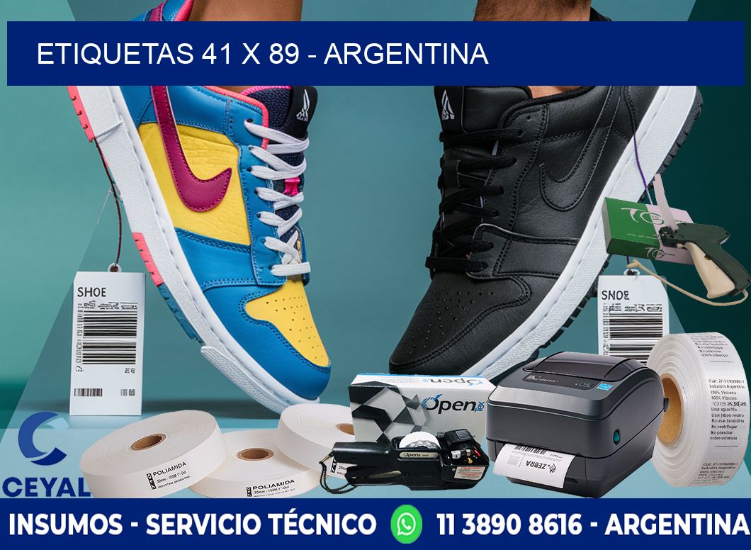 ETIQUETAS 41 x 89 - ARGENTINA