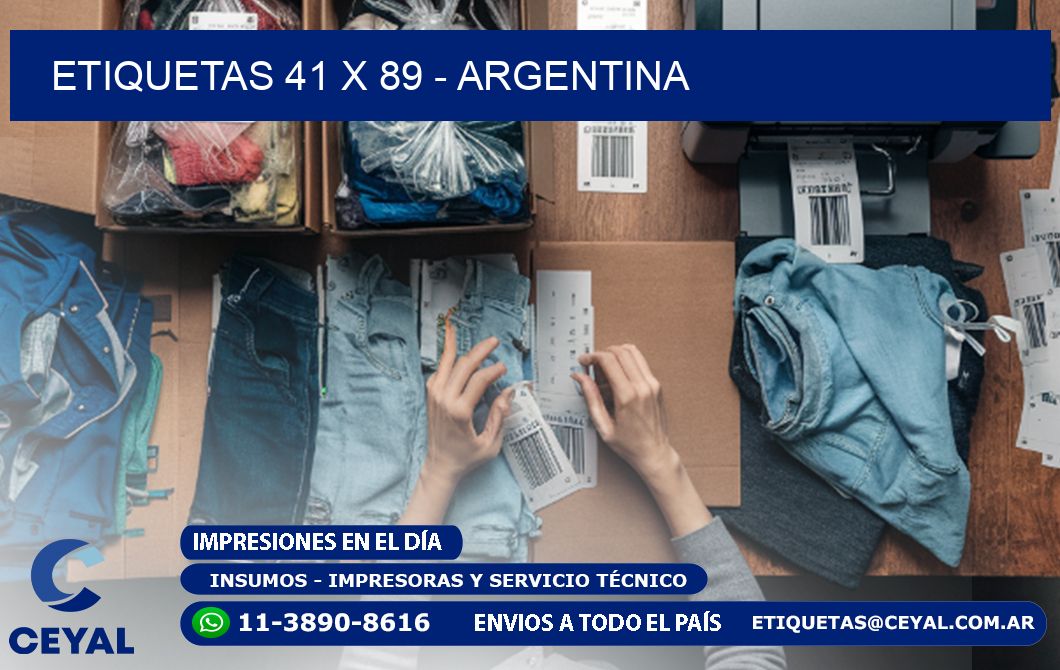 ETIQUETAS 41 x 89 - ARGENTINA