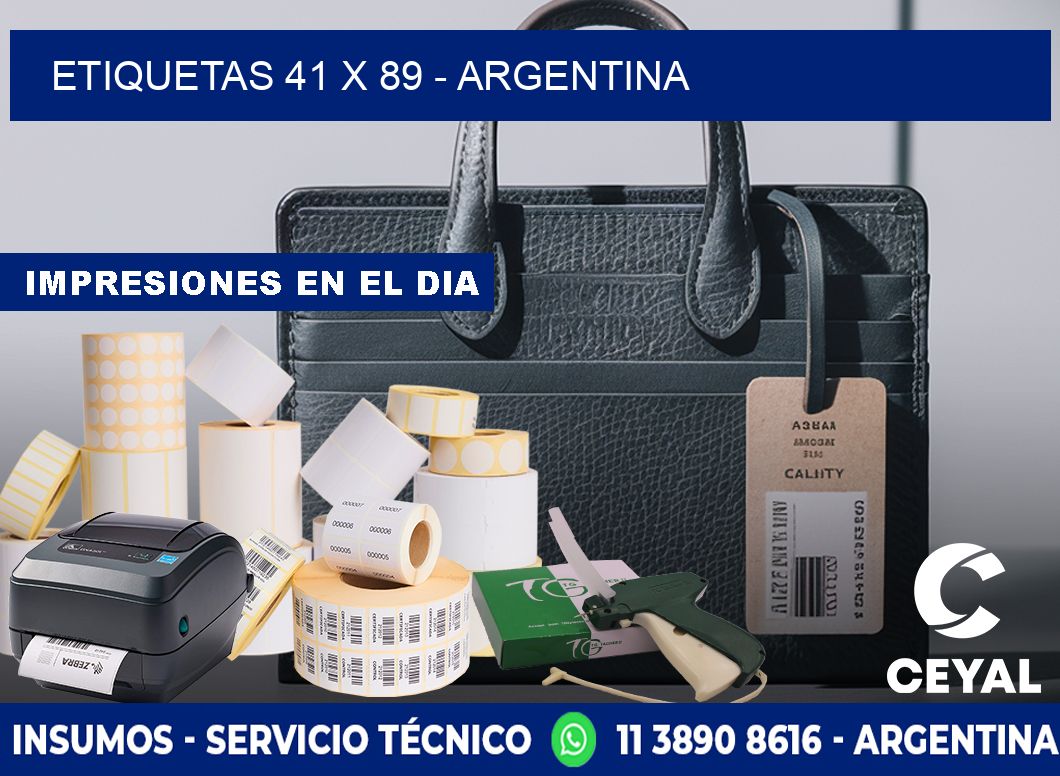 ETIQUETAS 41 x 89 - ARGENTINA