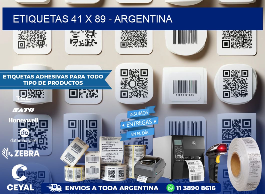 ETIQUETAS 41 x 89 - ARGENTINA