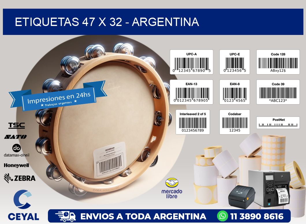 ETIQUETAS 47 x 32 - ARGENTINA