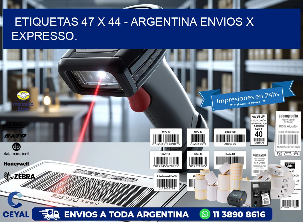 ETIQUETAS 47 x 44 – ARGENTINA ENVIOS X EXPRESSO.