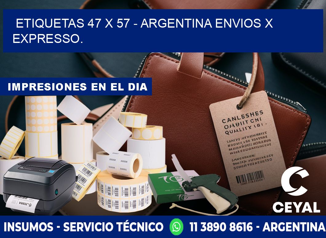 ETIQUETAS 47 x 57 - ARGENTINA ENVIOS X EXPRESSO.