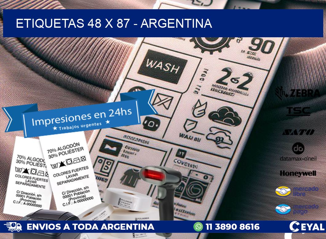 ETIQUETAS 48 x 87 - ARGENTINA