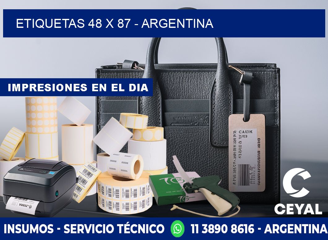 ETIQUETAS 48 x 87 - ARGENTINA