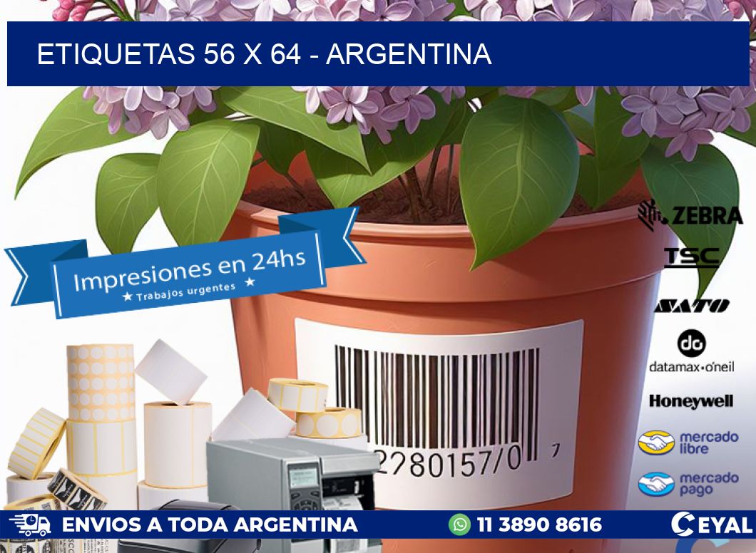 ETIQUETAS 56 x 64 - ARGENTINA