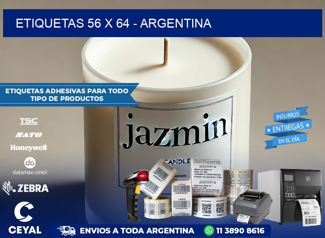 ETIQUETAS 56 x 64 - ARGENTINA