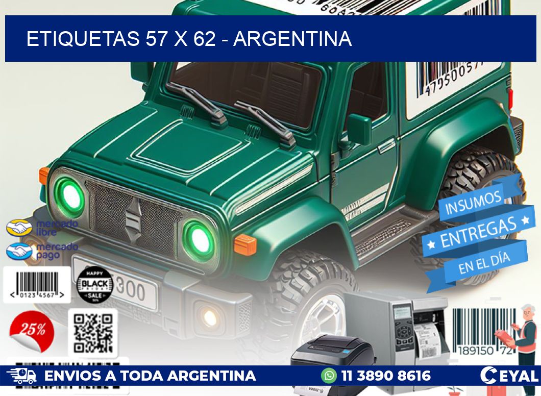 ETIQUETAS 57 x 62 - ARGENTINA