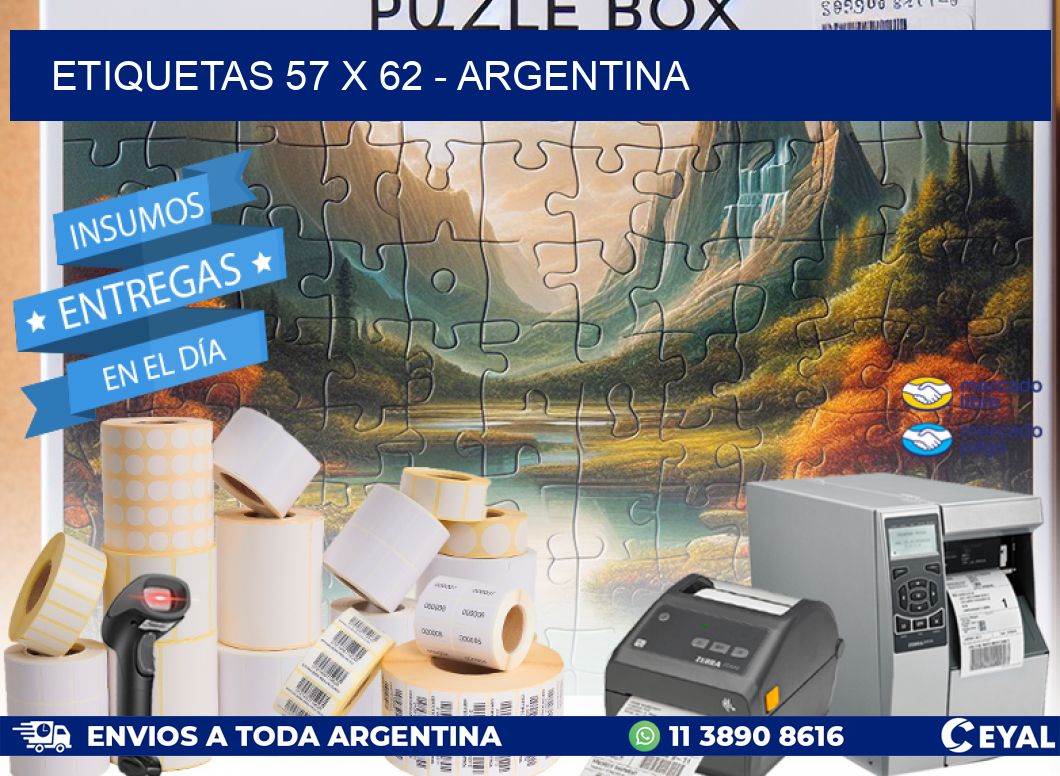 ETIQUETAS 57 x 62 - ARGENTINA