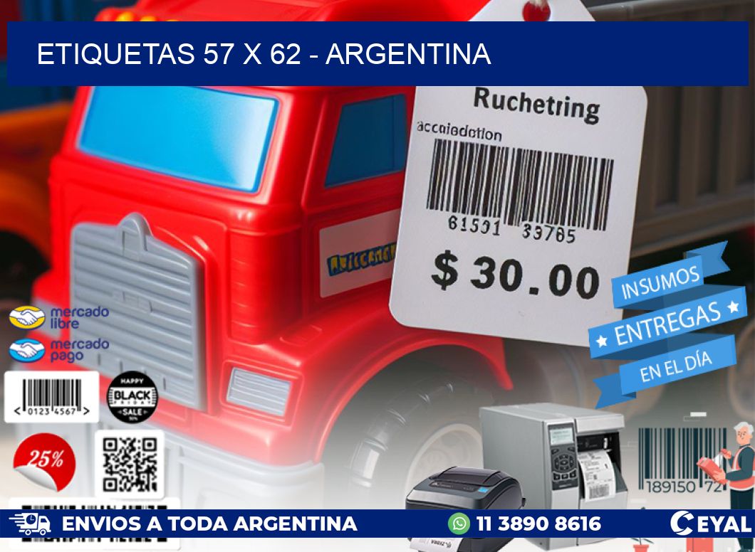 ETIQUETAS 57 x 62 - ARGENTINA