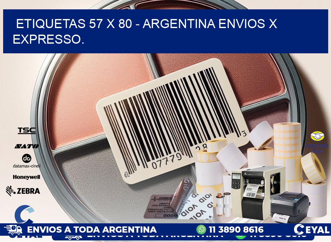 ETIQUETAS 57 x 80 – ARGENTINA ENVIOS X EXPRESSO.