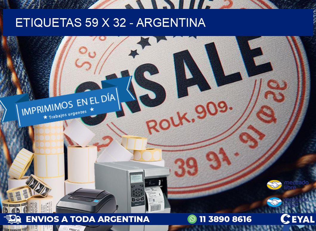 ETIQUETAS 59 x 32 - ARGENTINA