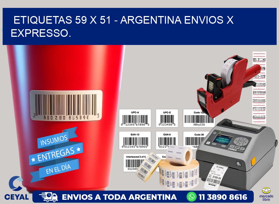 ETIQUETAS 59 x 51 – ARGENTINA ENVIOS X EXPRESSO.