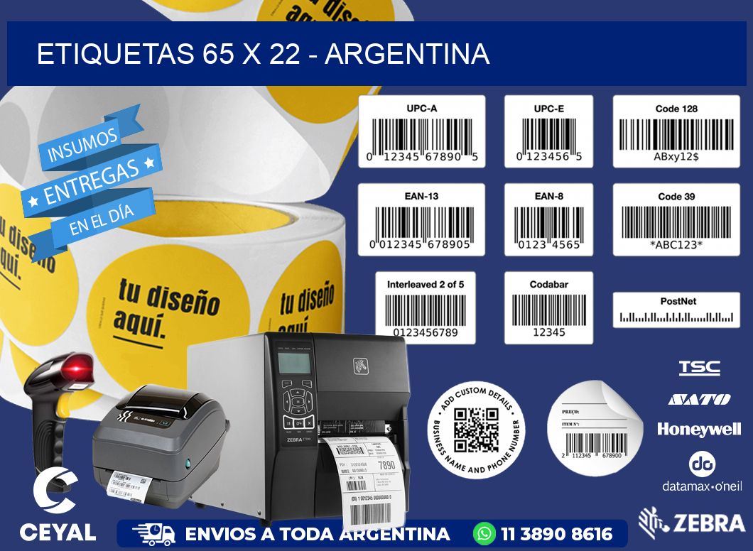 ETIQUETAS 65 x 22 - ARGENTINA