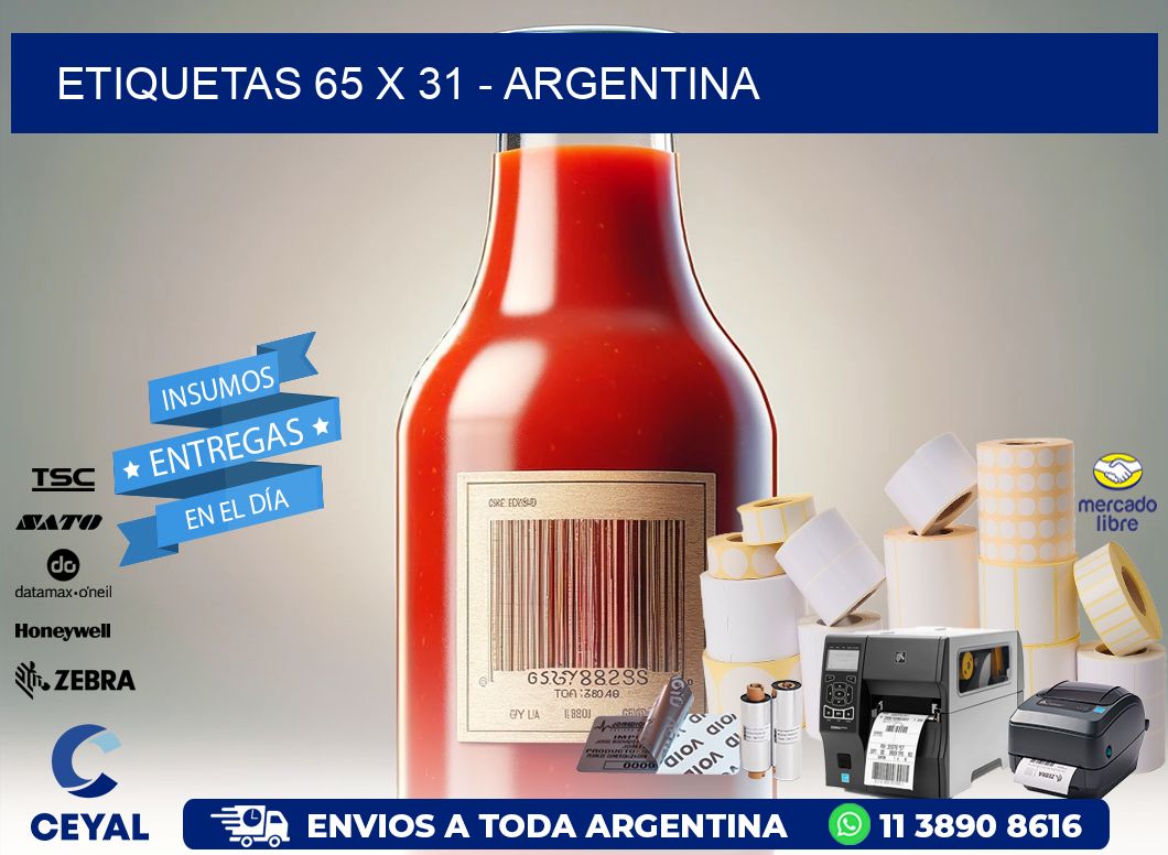 ETIQUETAS 65 x 31 - ARGENTINA