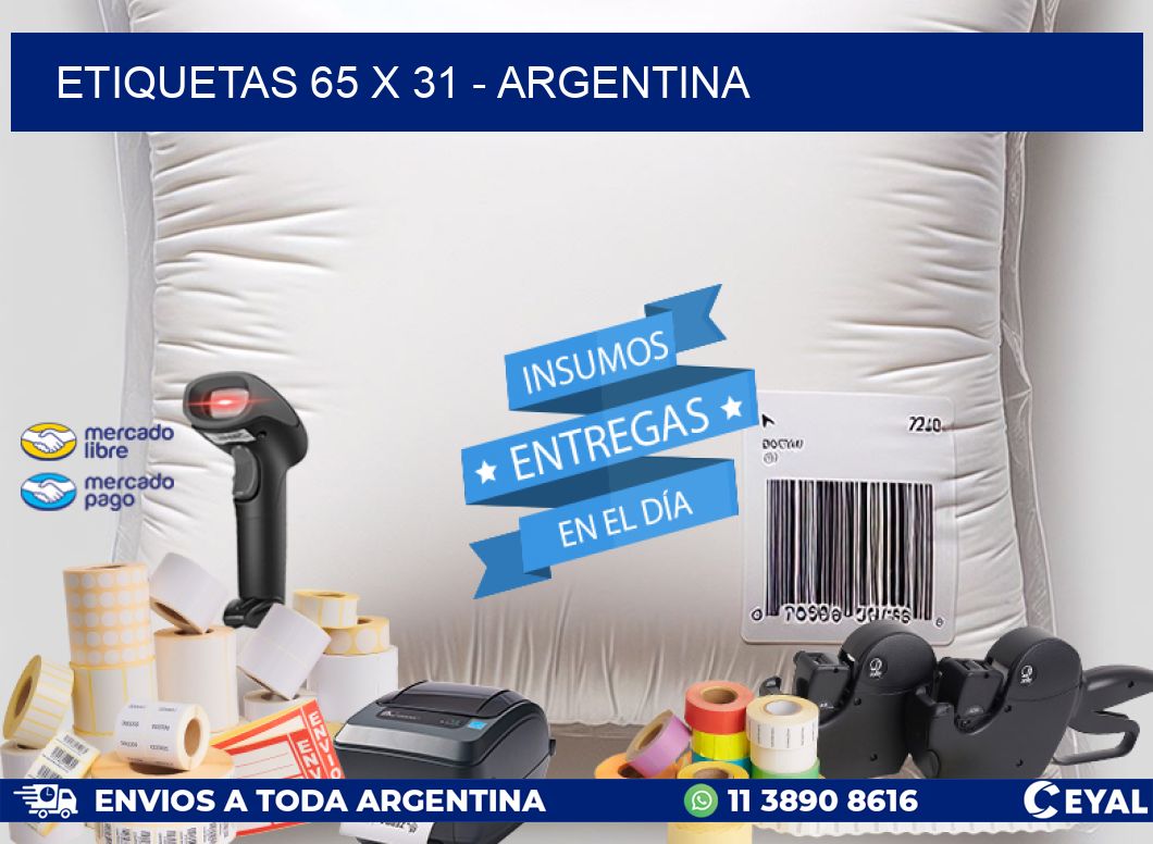 ETIQUETAS 65 x 31 - ARGENTINA