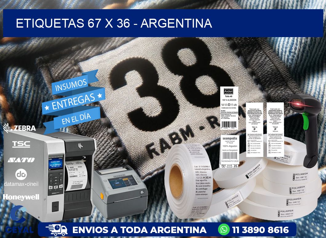 ETIQUETAS 67 x 36 - ARGENTINA