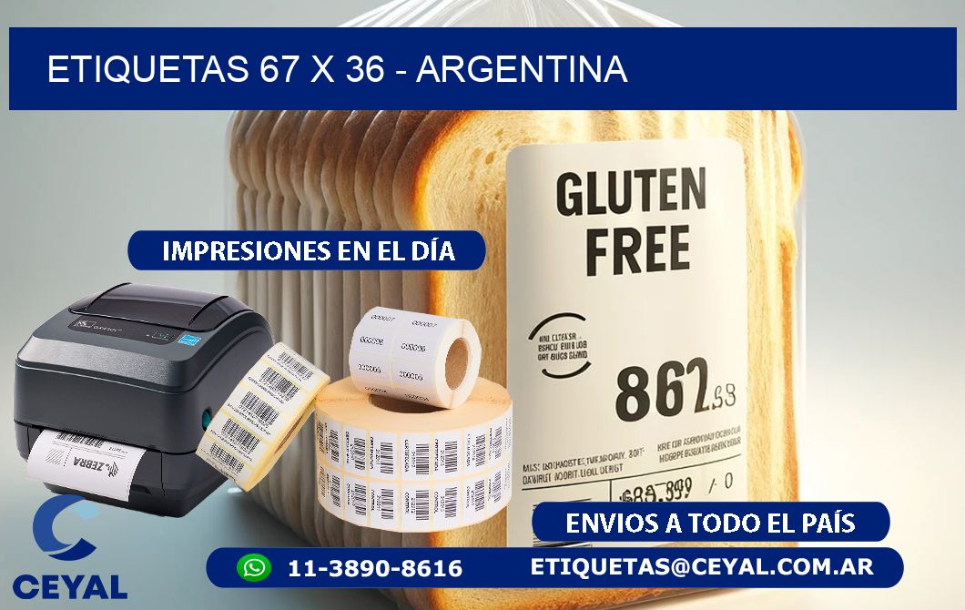 ETIQUETAS 67 x 36 - ARGENTINA