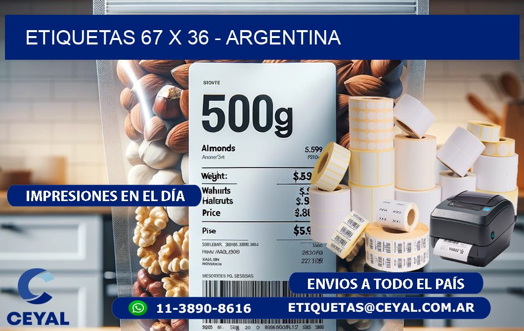 ETIQUETAS 67 x 36 - ARGENTINA