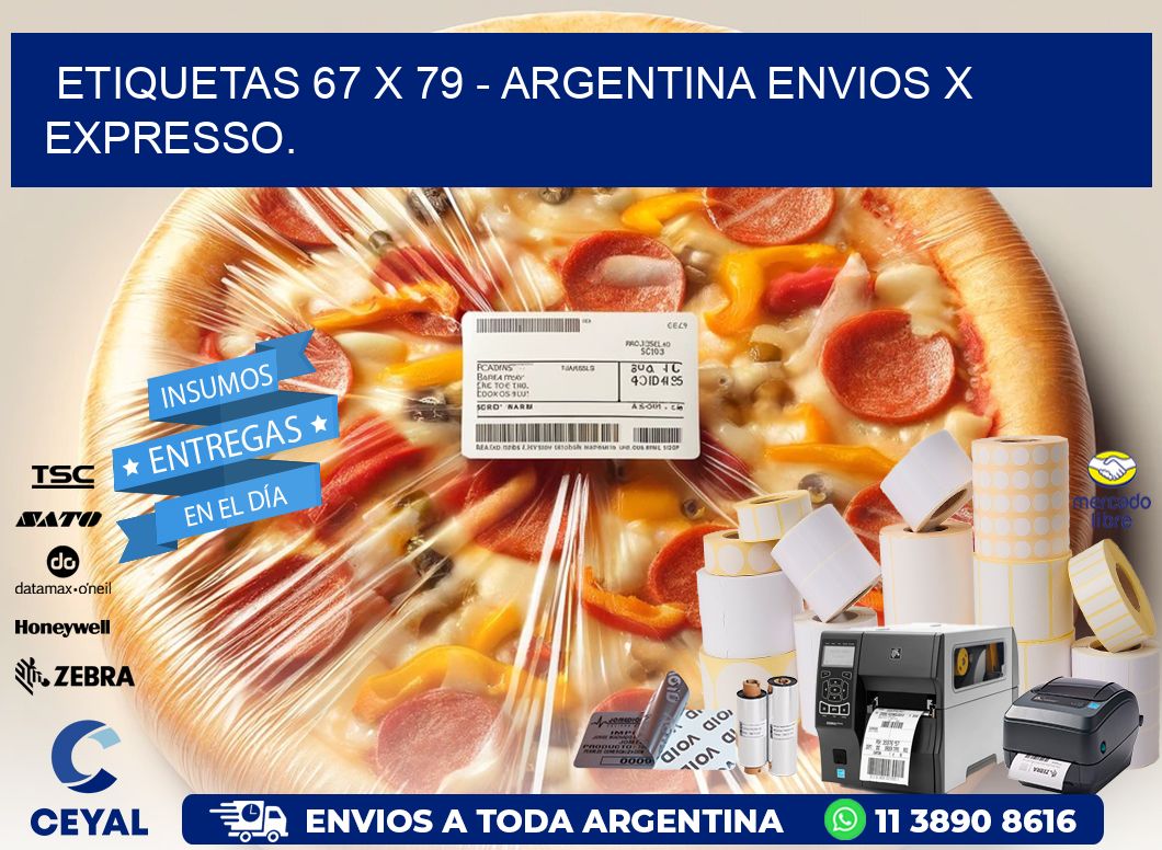 ETIQUETAS 67 x 79 - ARGENTINA ENVIOS X EXPRESSO.