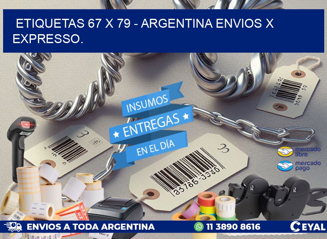 ETIQUETAS 67 x 79 - ARGENTINA ENVIOS X EXPRESSO.