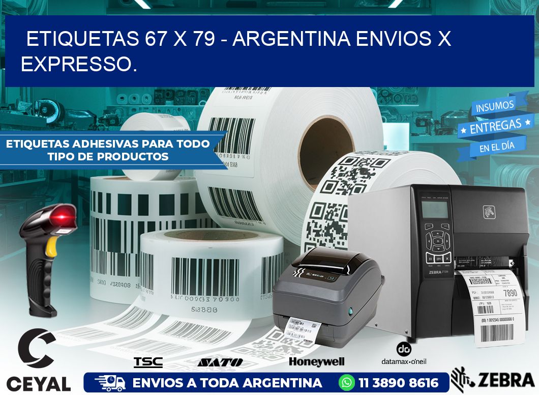 ETIQUETAS 67 x 79 – ARGENTINA ENVIOS X EXPRESSO.