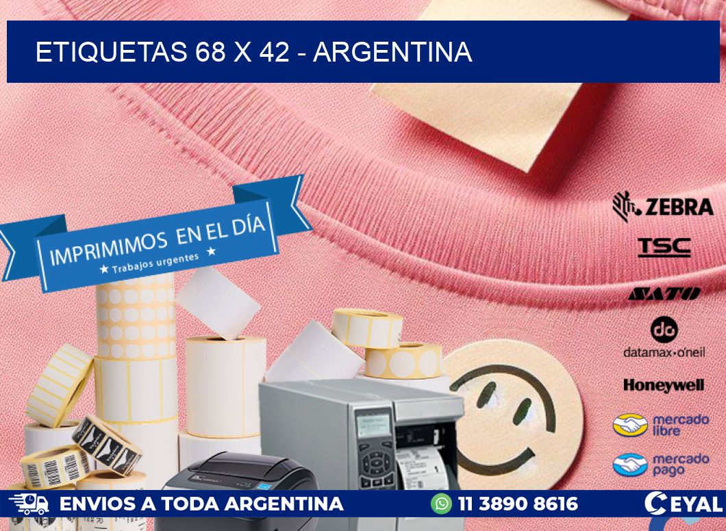 ETIQUETAS 68 x 42 - ARGENTINA