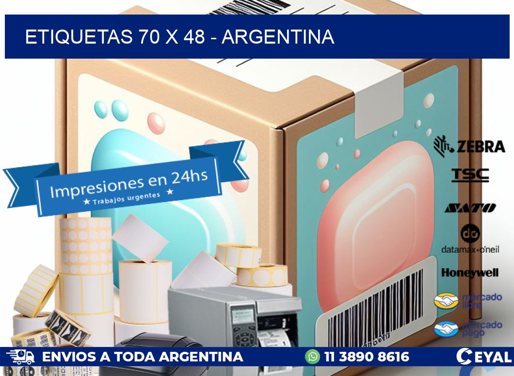 ETIQUETAS 70 x 48 - ARGENTINA