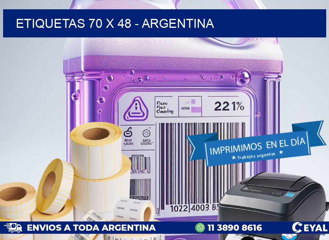 ETIQUETAS 70 x 48 - ARGENTINA