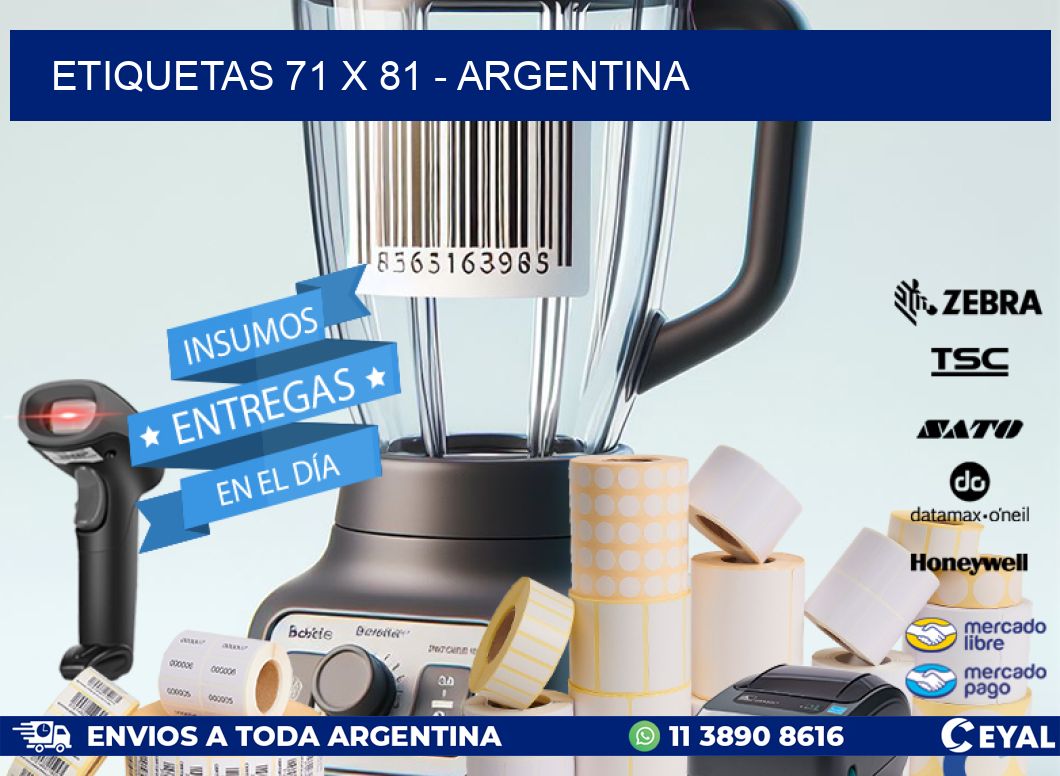 ETIQUETAS 71 x 81 - ARGENTINA