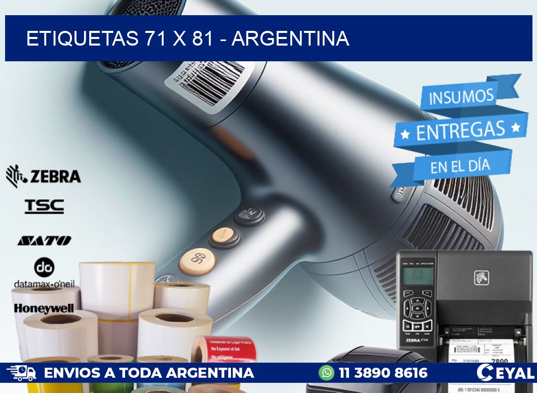 ETIQUETAS 71 x 81 - ARGENTINA