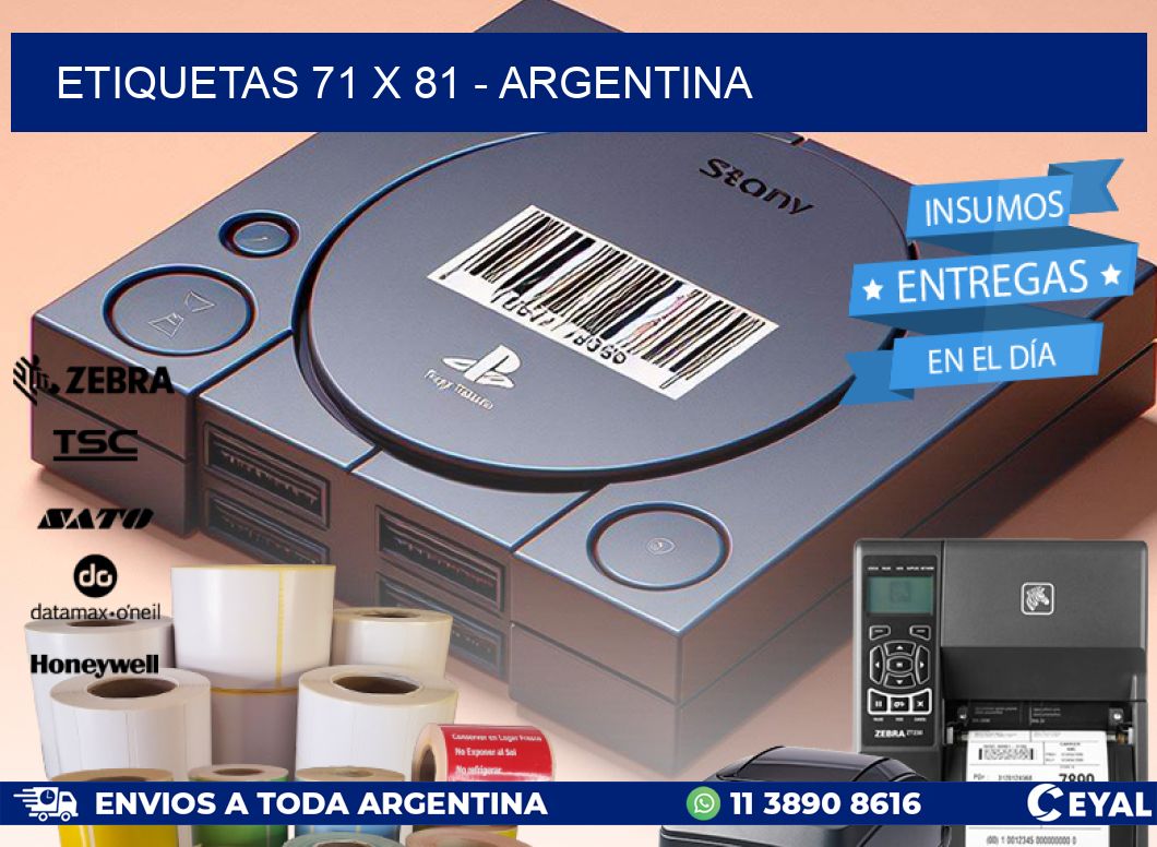 ETIQUETAS 71 x 81 - ARGENTINA