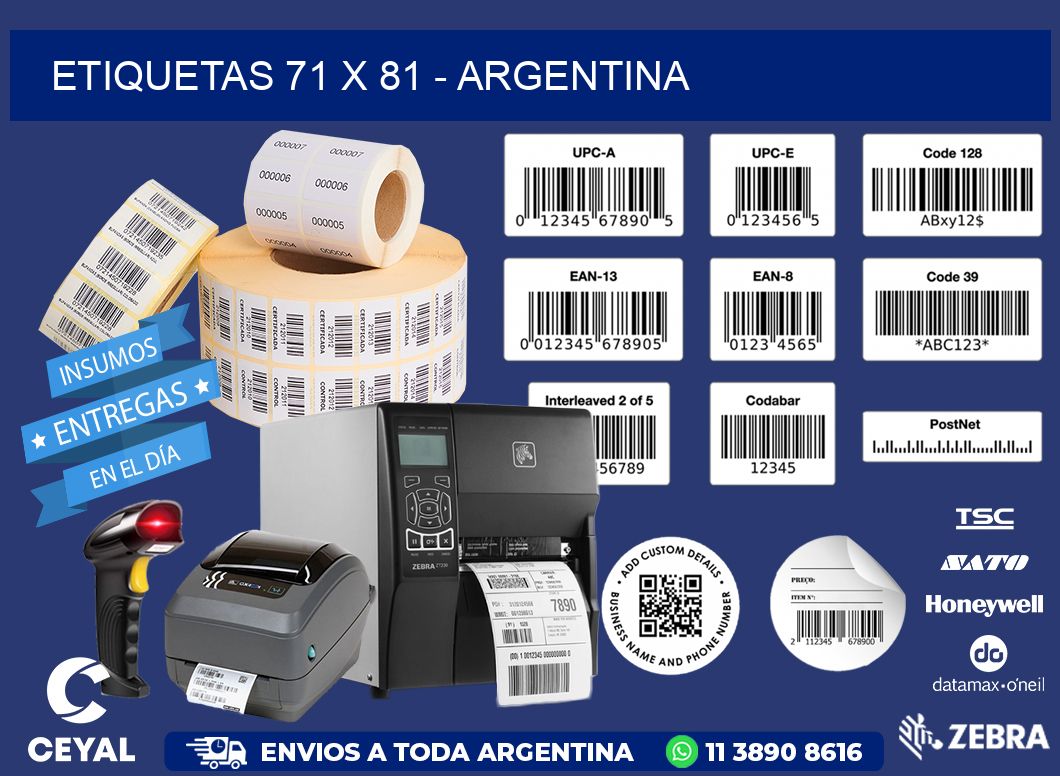 ETIQUETAS 71 x 81 - ARGENTINA