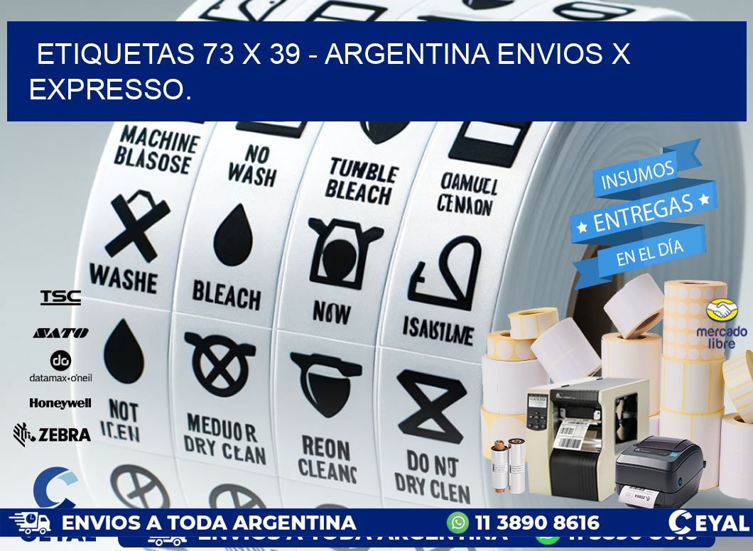 ETIQUETAS 73 x 39 - ARGENTINA ENVIOS X EXPRESSO.