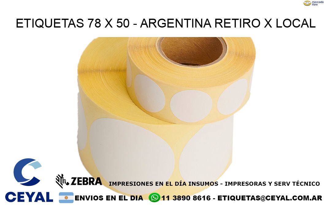 ETIQUETAS 78 x 50 – ARGENTINA RETIRO X LOCAL