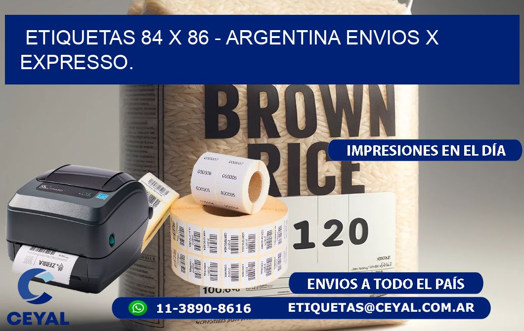 ETIQUETAS 84 x 86 - ARGENTINA ENVIOS X EXPRESSO.