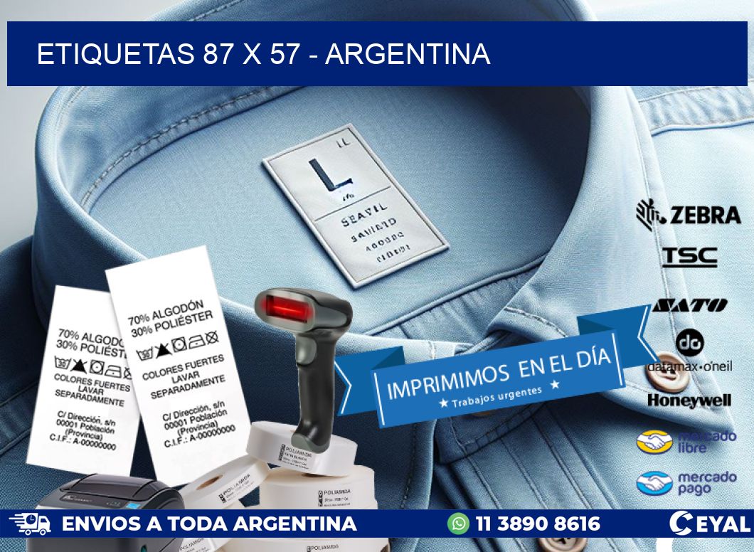 ETIQUETAS 87 x 57 - ARGENTINA