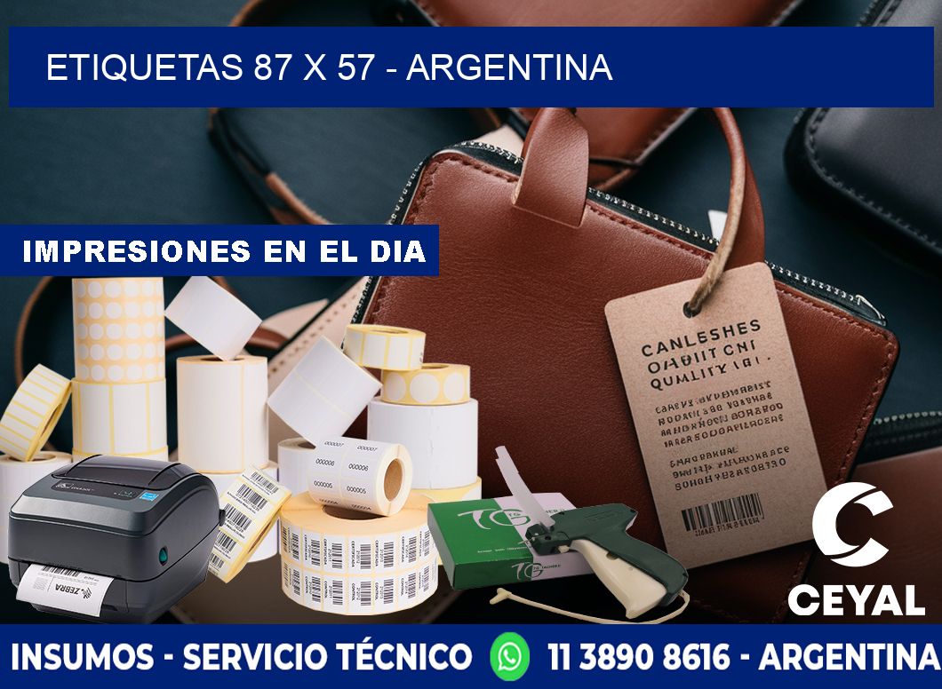 ETIQUETAS 87 x 57 - ARGENTINA