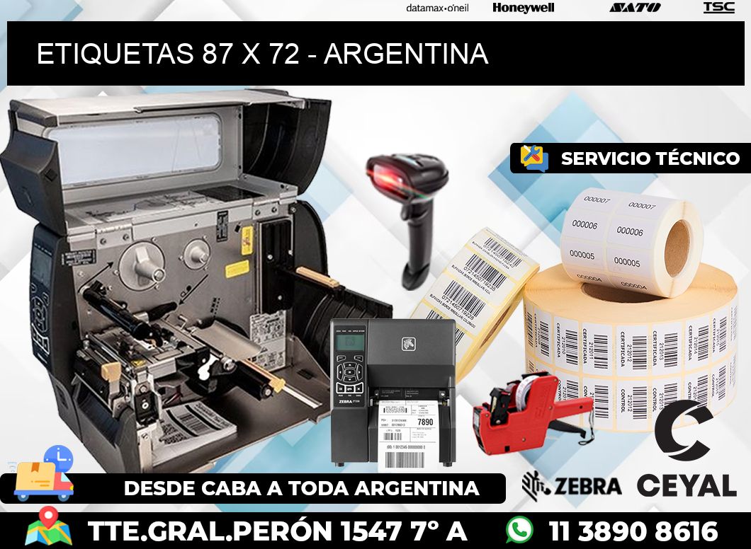 ETIQUETAS 87 x 72 - ARGENTINA