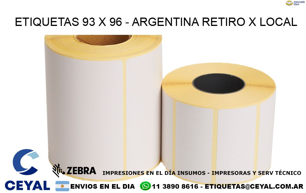 ETIQUETAS 93 x 96 - ARGENTINA RETIRO X LOCAL