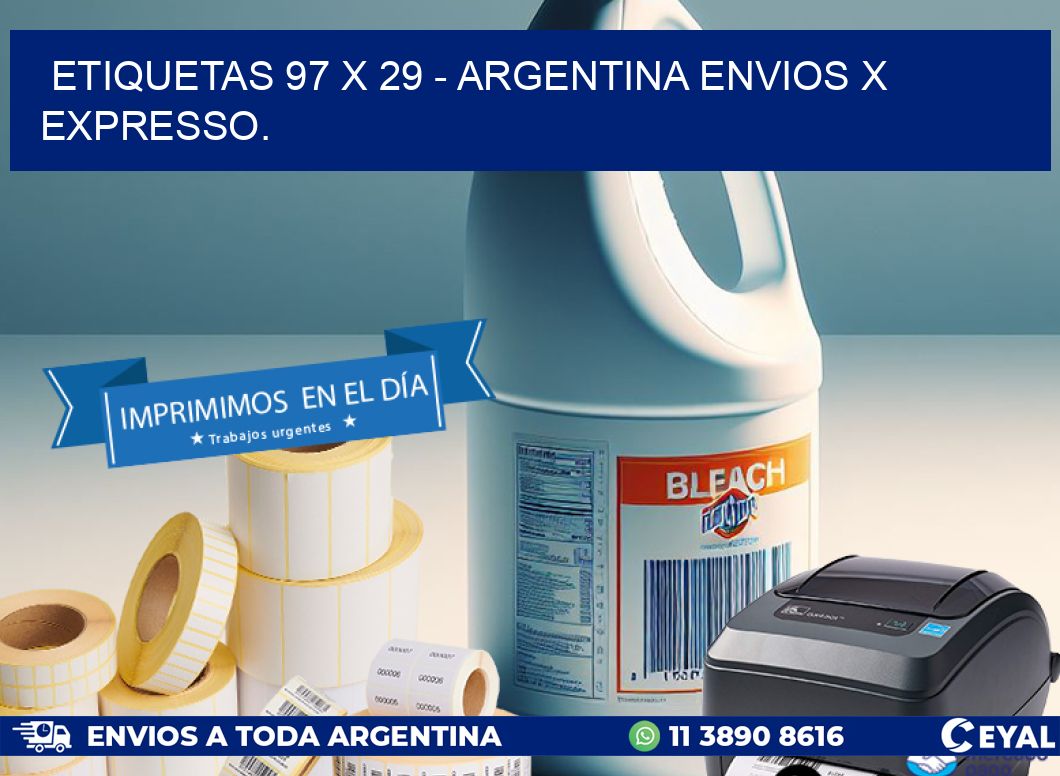 ETIQUETAS 97 x 29 - ARGENTINA ENVIOS X EXPRESSO.