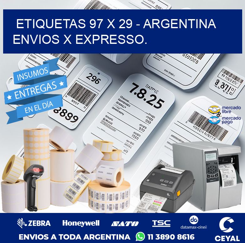 ETIQUETAS 97 x 29 - ARGENTINA ENVIOS X EXPRESSO.