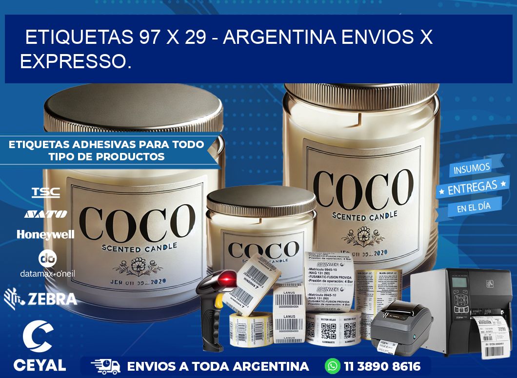 ETIQUETAS 97 x 29 – ARGENTINA ENVIOS X EXPRESSO.