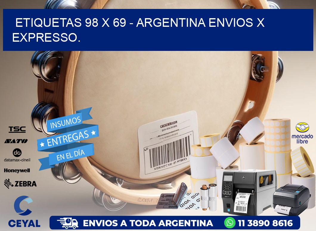 ETIQUETAS 98 x 69 - ARGENTINA ENVIOS X EXPRESSO.