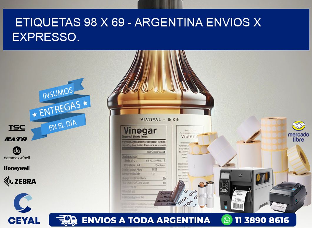 ETIQUETAS 98 x 69 - ARGENTINA ENVIOS X EXPRESSO.