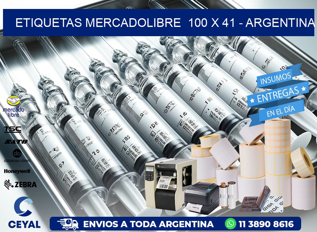 ETIQUETAS MERCADOLIBRE  100 x 41 – ARGENTINA