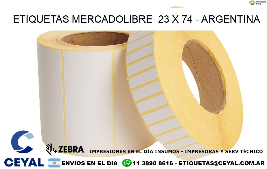 ETIQUETAS MERCADOLIBRE  23 x 74 – ARGENTINA