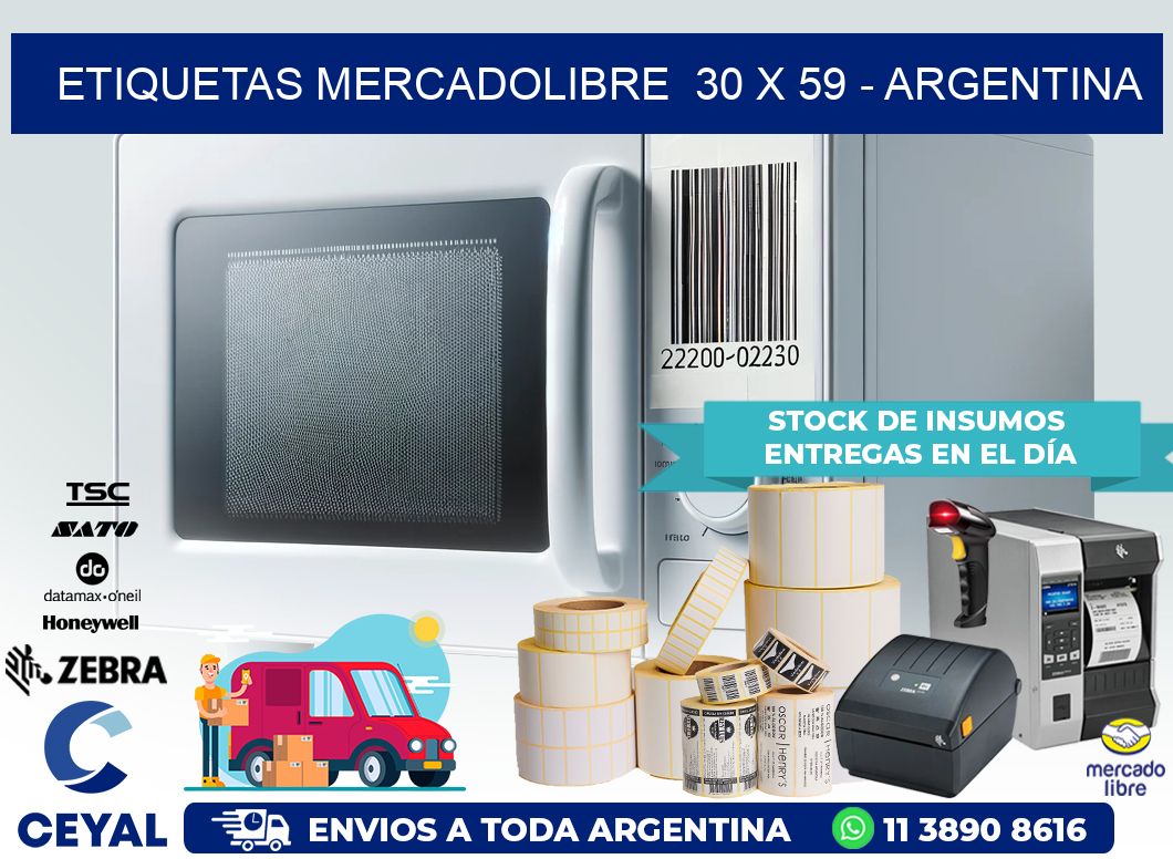 ETIQUETAS MERCADOLIBRE  30 x 59 – ARGENTINA