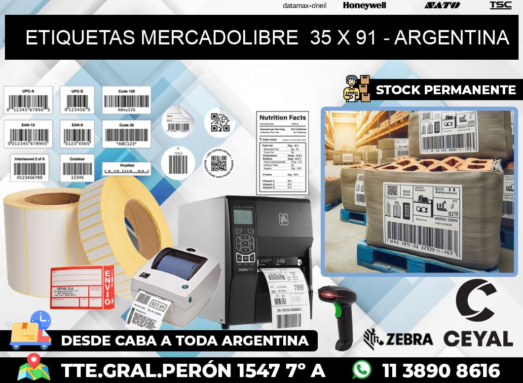 ETIQUETAS MERCADOLIBRE  35 x 91 – ARGENTINA